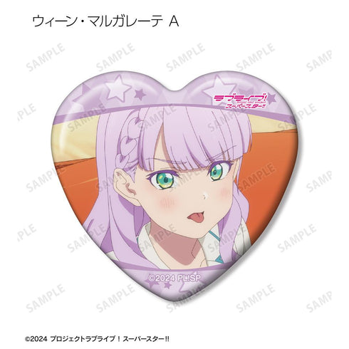 『ラブライブ!スーパースター!!』トレーディング ウィーン・マルガレーテオンリー 場面写ハート型缶バッジ(単位/BOX)
